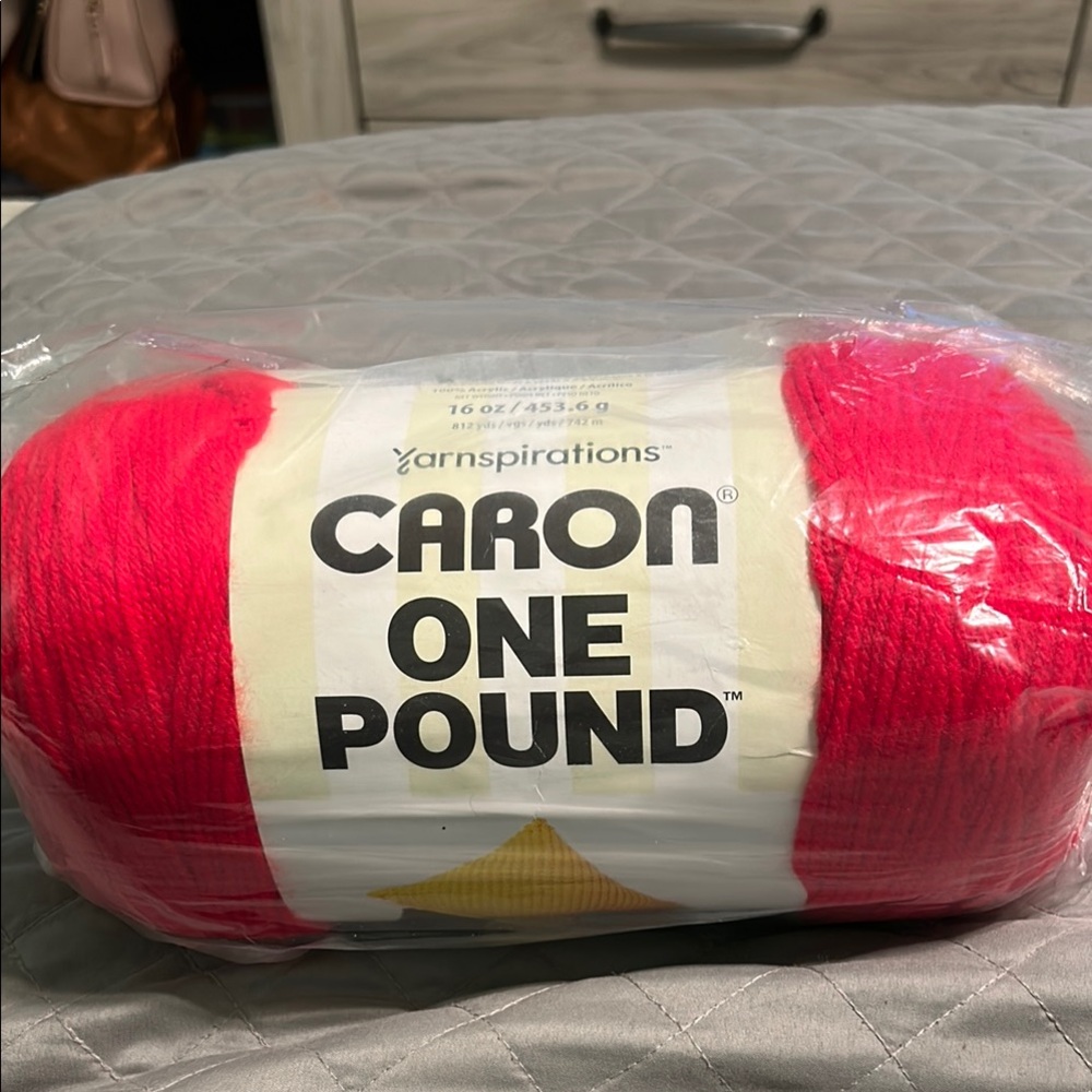 Caron One Pound Red Yarn